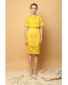 Lotus Lace Dress in Yellow