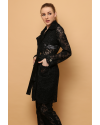 Cava Lace Trench in Black