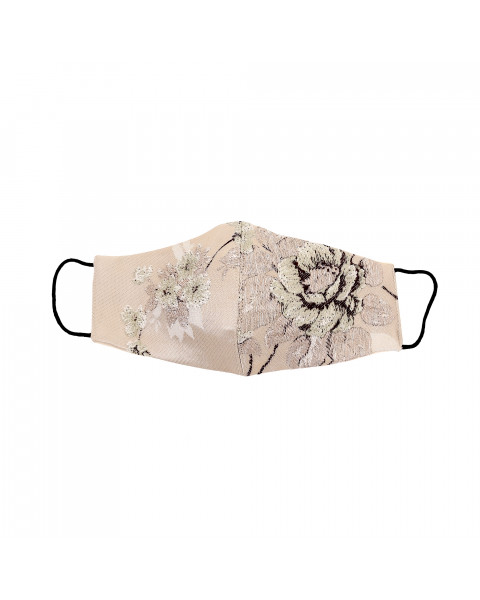 Jacquard Cotton Chinoiseries Mask in Sage 